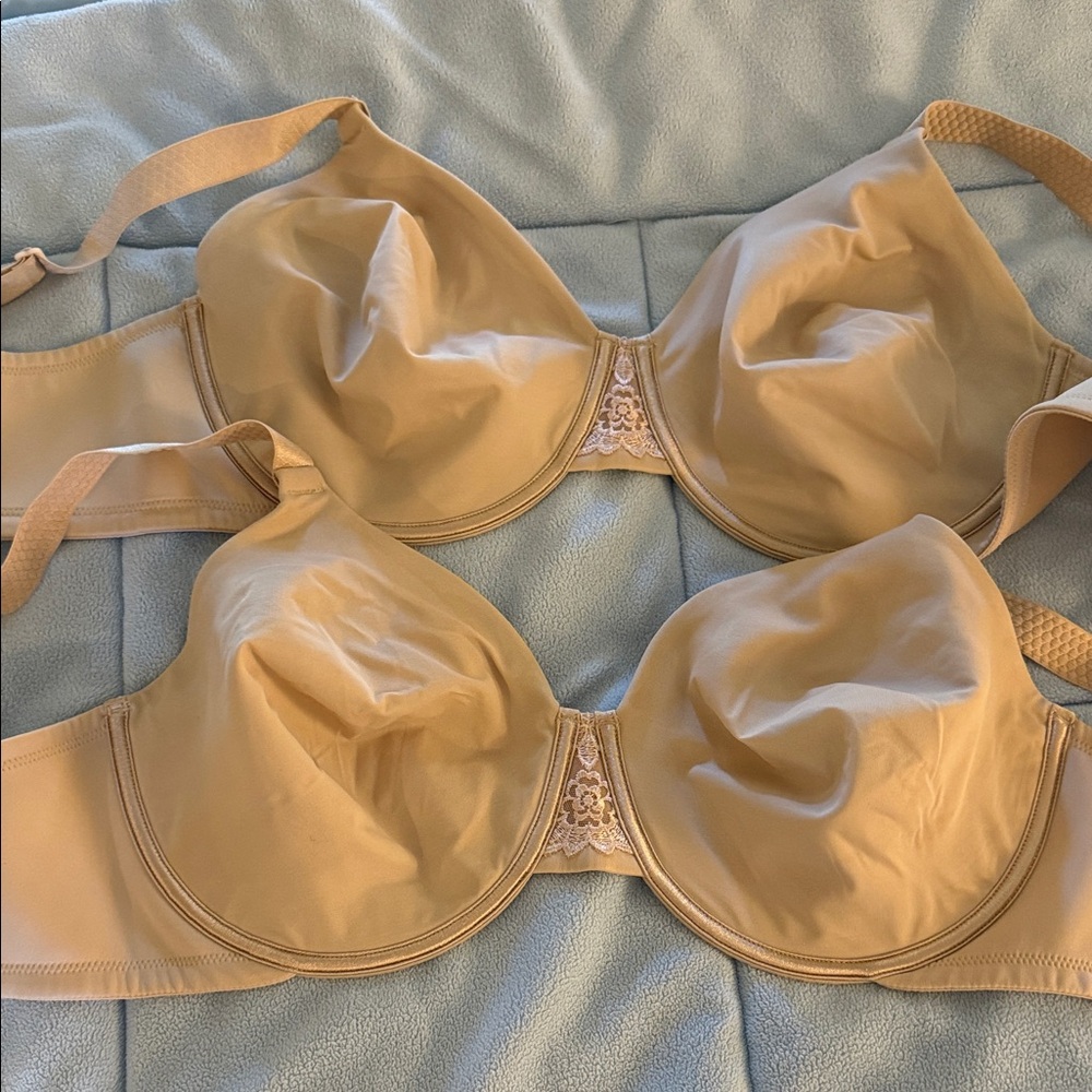 2 Vanity Fair Underwire Bras - Beige 42D